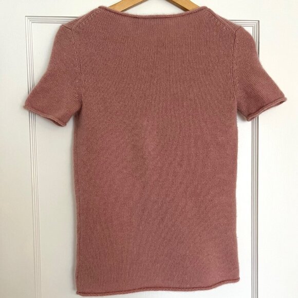 Theory Cashmere T-shirt Sweater in Soft Pink | Size XS - Picture 6 of 8